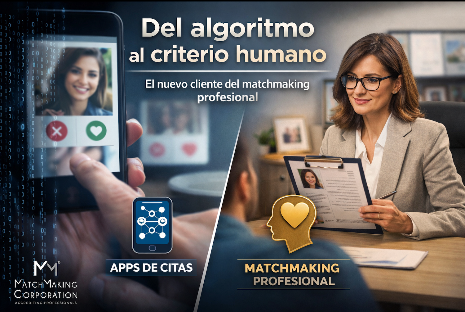 Del algoritmo al criterio humano: el nuevo cliente del matchmaking profesional